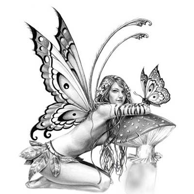 Elegant Angel Picture Design Water Transfer Temporary Tattoo(fake Tattoo) Stickers NO.10884